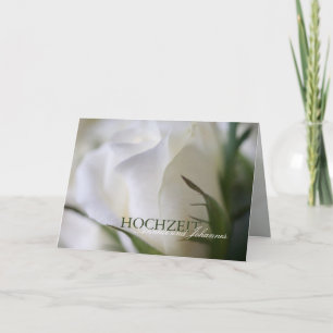 Carte Weiße Rose ・ Hochzeits-Einladung