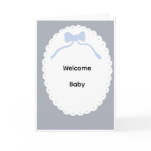Welcome baby card