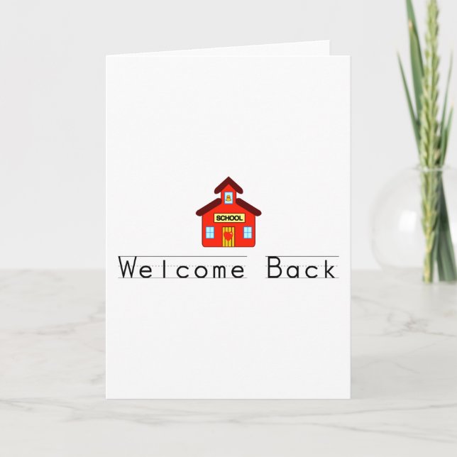 Carte Welcome Back (Schoolhouse) (Devant)