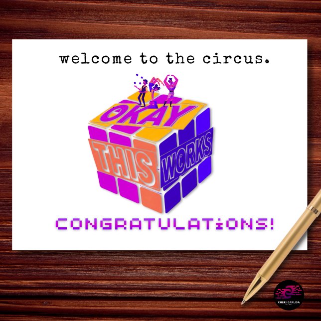Carte Welcome to the Circus Funny Engagement (Wait… this actually works. Congratulations!)