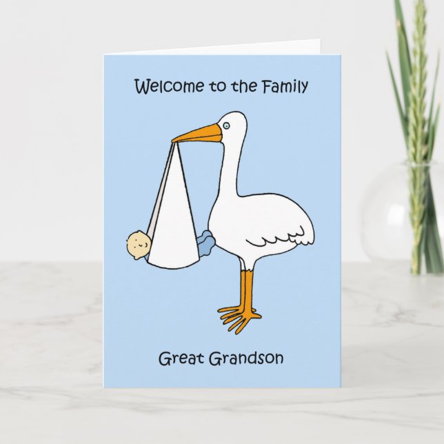 Carte Welcome to the Family Great Grandson (Devant)