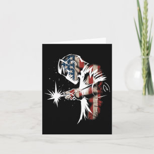 Carte Welder American Flag Usa Patriotic Welder Cadeau