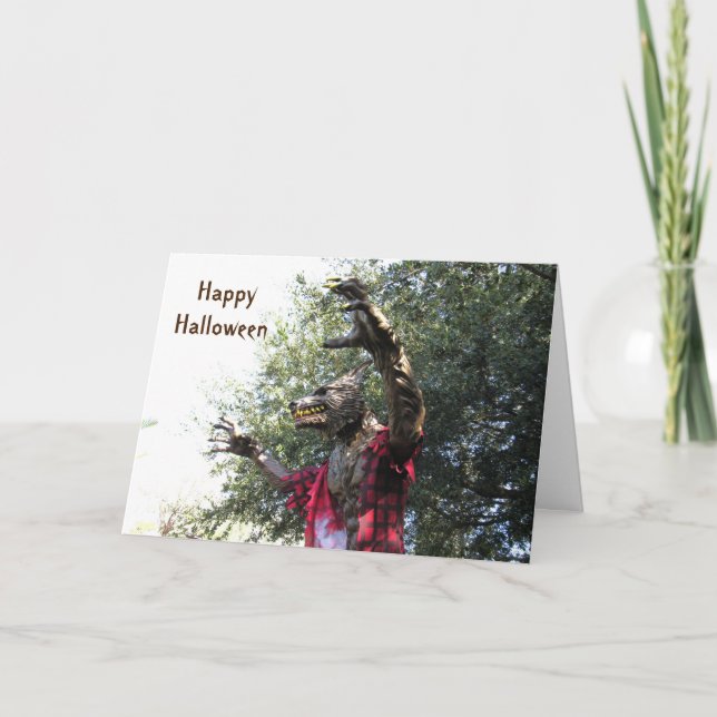 Carte Werewolf / Wolfman Halloween (Devant)
