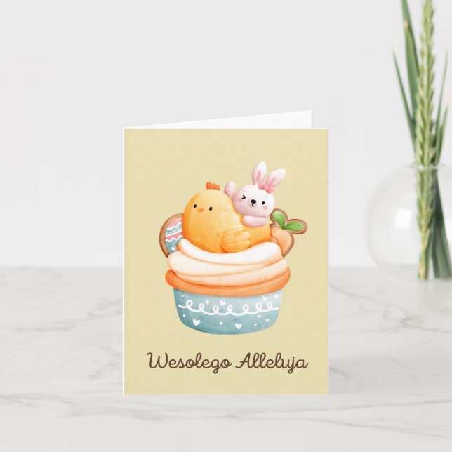 Carte Wesołego Alleluja, Pâques joyeuses polonaises (Devant)