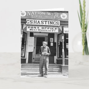 Carte West Danville, VT, bureau de poste, années 1940