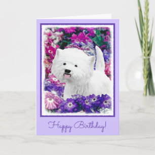 Carte West Highland White Terrier Peinture Chien Art