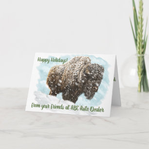 Carte Western Art, Bison Christmas