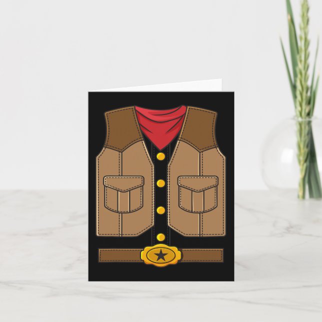 Carte Western Cowboy Halloween Garçons Enfants (Devant)