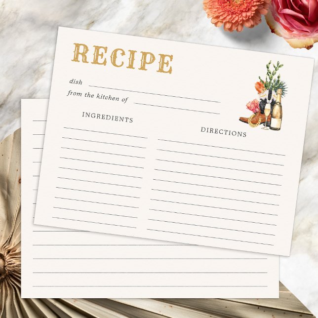 Carte Western Recipe (Western Recipe Card by Painted Paperie
)