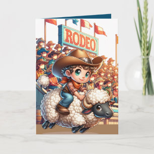 Carte Western Rodeo Cowboy Mutton Buston Custom