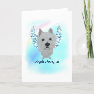 Carte Westie Angel Dog Pet Love Sympathy Card