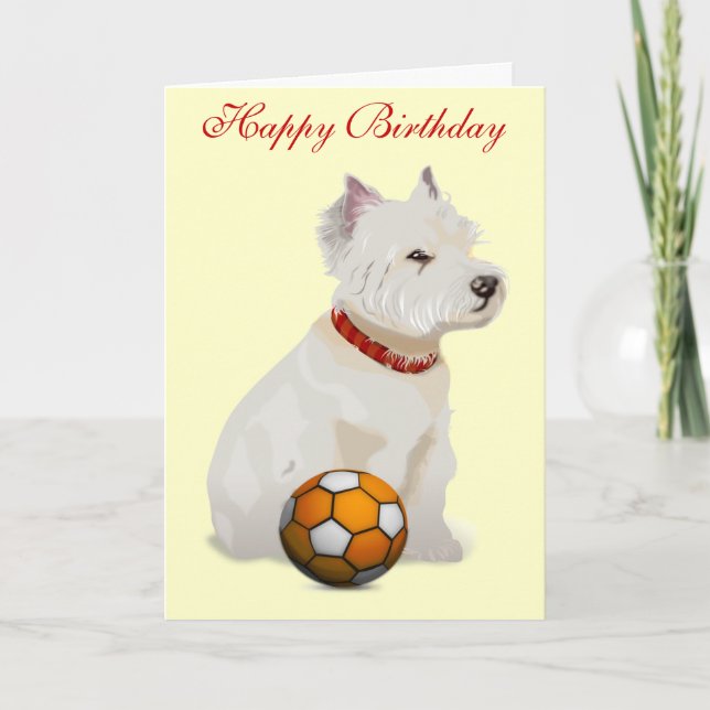 Carte Westie "Anniversaire" (Devant)