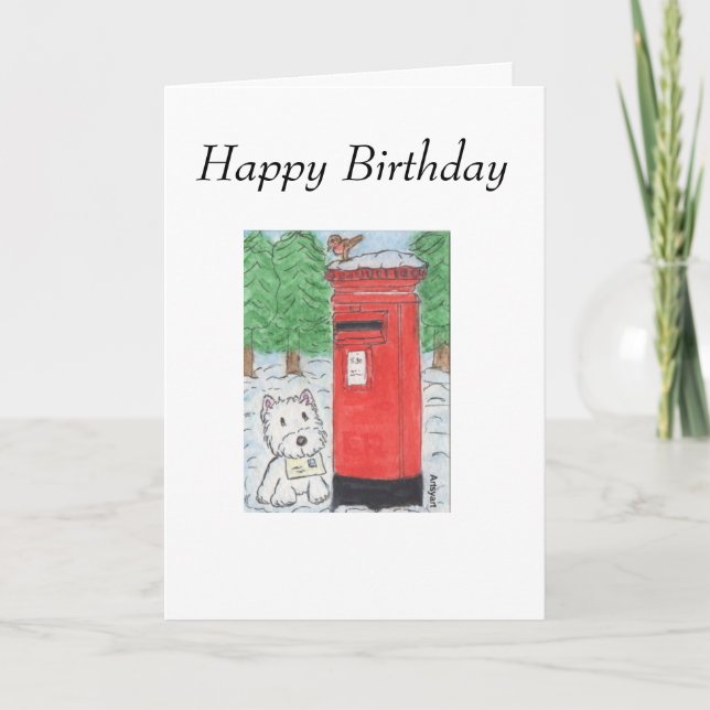 Carte Westie Birthday (Devant)