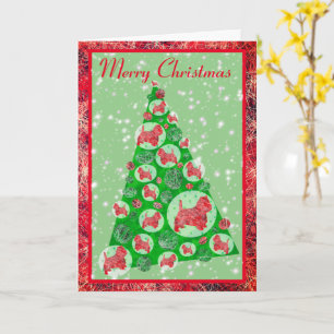 Carte Westie Chien Silhouette Décor Arbre de Noël