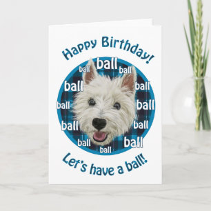 Carte Westie, Happy Birthday !