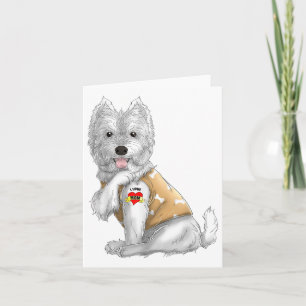 Carte Westie I Love Maman Tattoo Chien Chemise Drôle Mèr