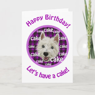 Carte Westie, joyeux anniversaire, nous a laissés ont le