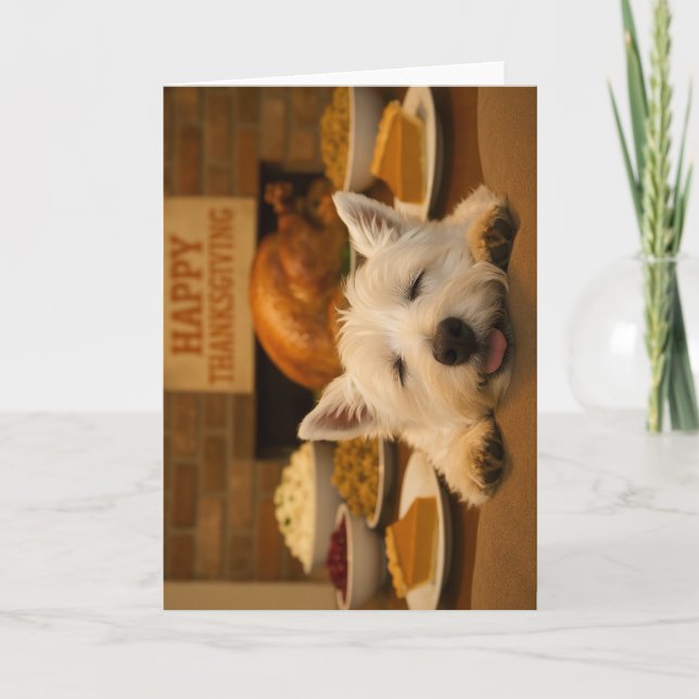 Carte Westie Thanksgiving (Devant)