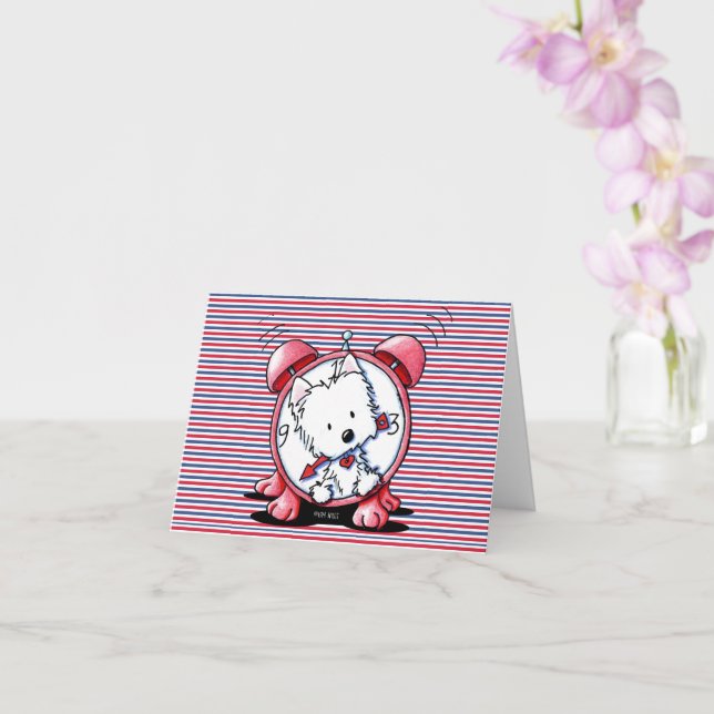 Carte Westie Time KiniArt (Orchidée)