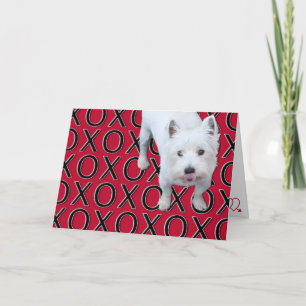Carte Westie Valentine Fun