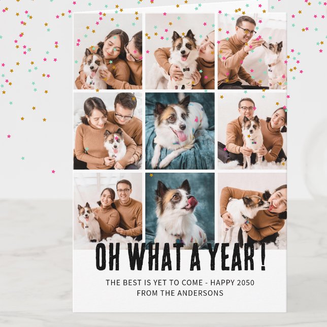 Carte What A Year Review Modern Family 7 Photo Collage  (Créateur téléchargé)