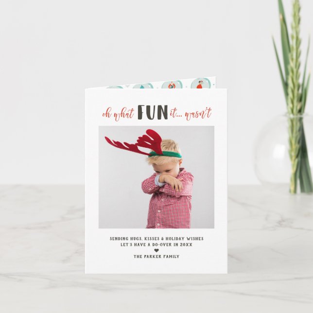 Carte What Fun It Wasn't | Do-Over Christmas Photo (Devant)