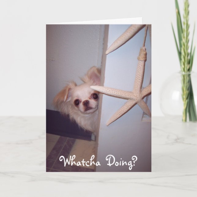 Carte Whatcha faisant le chiot de bonjour ? (Devant)