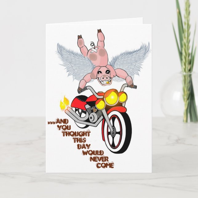 Carte "When Pigs Fly" (Devant)