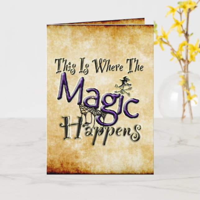 Carte Where The Magic Happens de Carolyn Poster (Fleur jaune)