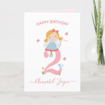 Whimsical 2ème anniversaire fée filles rose mignon