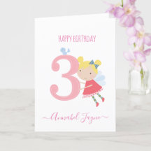 Whimsical 3ème anniversaire fée, filles mignonette