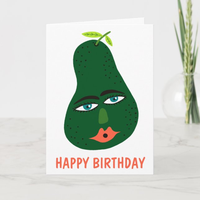 Carte Whimsical Avocado PERSONNALISER IT (Devant)