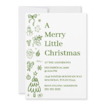 Whimsical Hand Drawn Doodle Green 