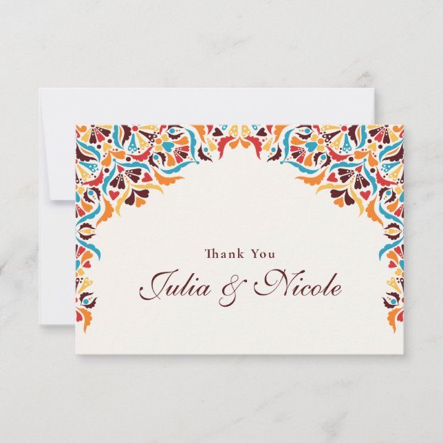 Carte Whimsical Luxury ivoire Floral Style Mariage front (Devant)