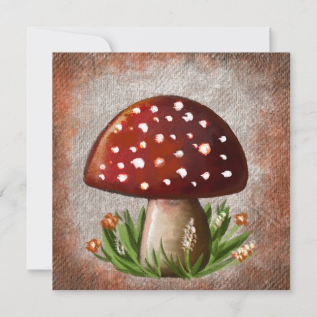 Carte Whimsical Mushroom & Fungi Motif – Nature-Inspired (Devant)