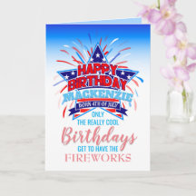 Whimsical Né sur le 4 juillet Joyeux anniversaire