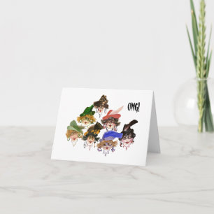 Carte Whimsical Silly Ladies et Flip Flops