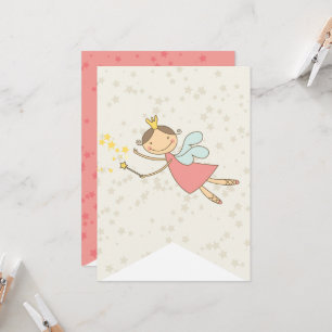 Carte Whimsical Sweet Fairy Princesse Fille Fête d'anniv