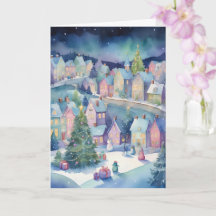 Whimsical Vintage Christmas City Storybook