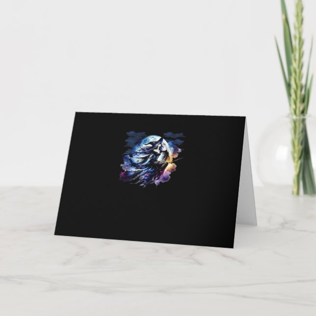 Carte Whimsigoth Sorcière volant au-dessus de la Pleine  (Devant)
