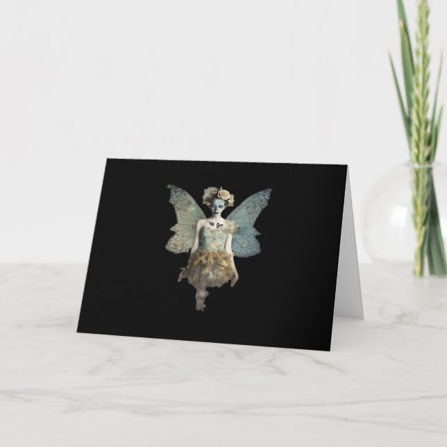 Carte Whimsigoth Zombie Fairy Old Timey Gothique Moody A (Devant)