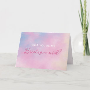 Carte Whimstel Pastel Sunset Lover Bridesmaid Propositio