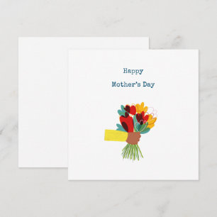 Carte Whimsy Floral Bouquet Mère