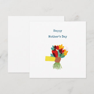 Carte Whimsy Floral Bouquet Mère