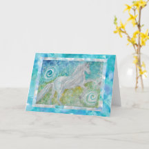 Whimsy Horse Jouer 2 Blank Foled Greeting Card 5x7