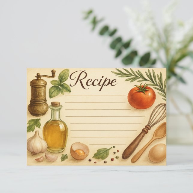 Carte Whisked in Toscane Recette Card (Debout devant)
