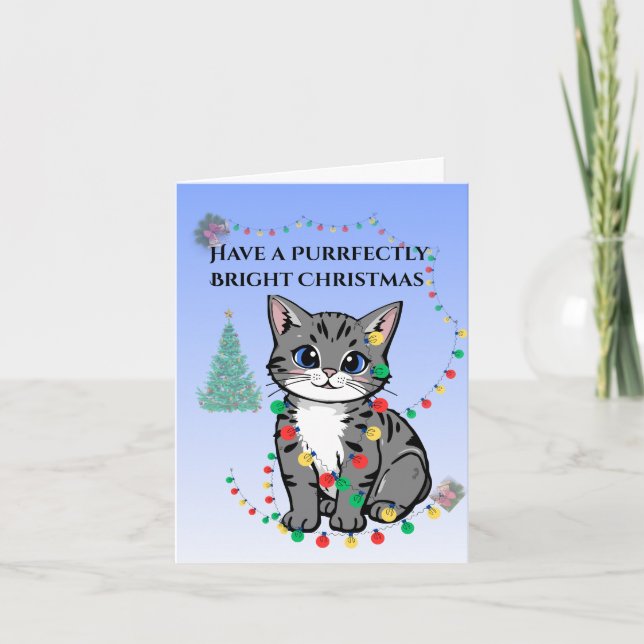 Carte Whisker Festive Wishes Folded Greeting Card (Devant)