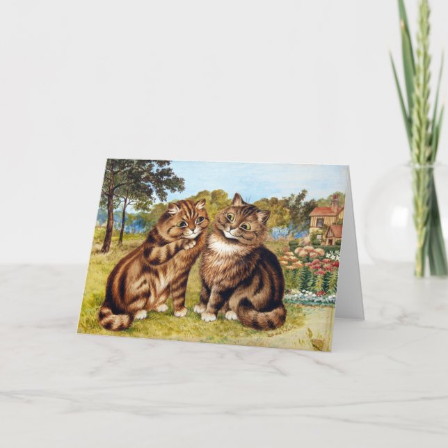 Carte Whispering Cat, Louis Wain (Devant)