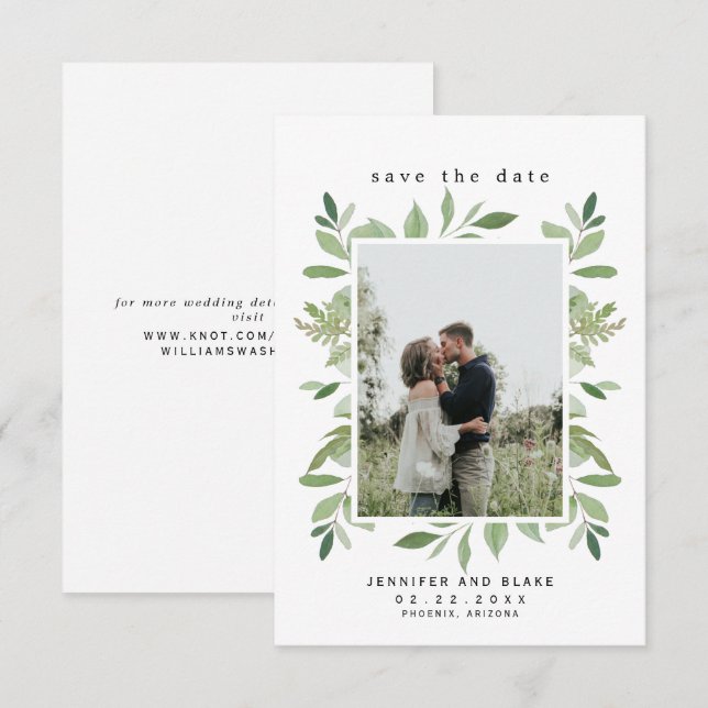 Carte Whispers of Spring Photo Wedding Enregistrer la da (Devant / Derrière)
