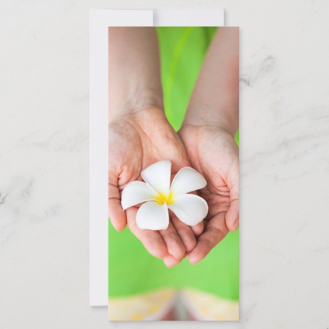Carte White Frangipani flowers (Devant)